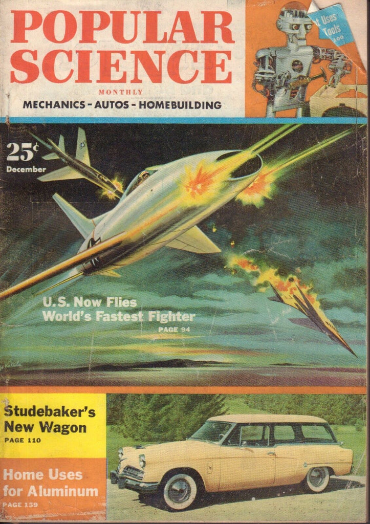 Popular Science Magazine December 1953 Studebaker Wagon Fastest Jet 072817nonjhe