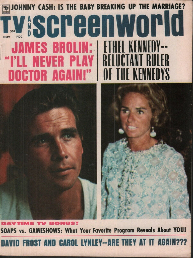 TV & Screenworld November 1970 Ethel Kennedy James Brolin Johnny Cash 062019AME2