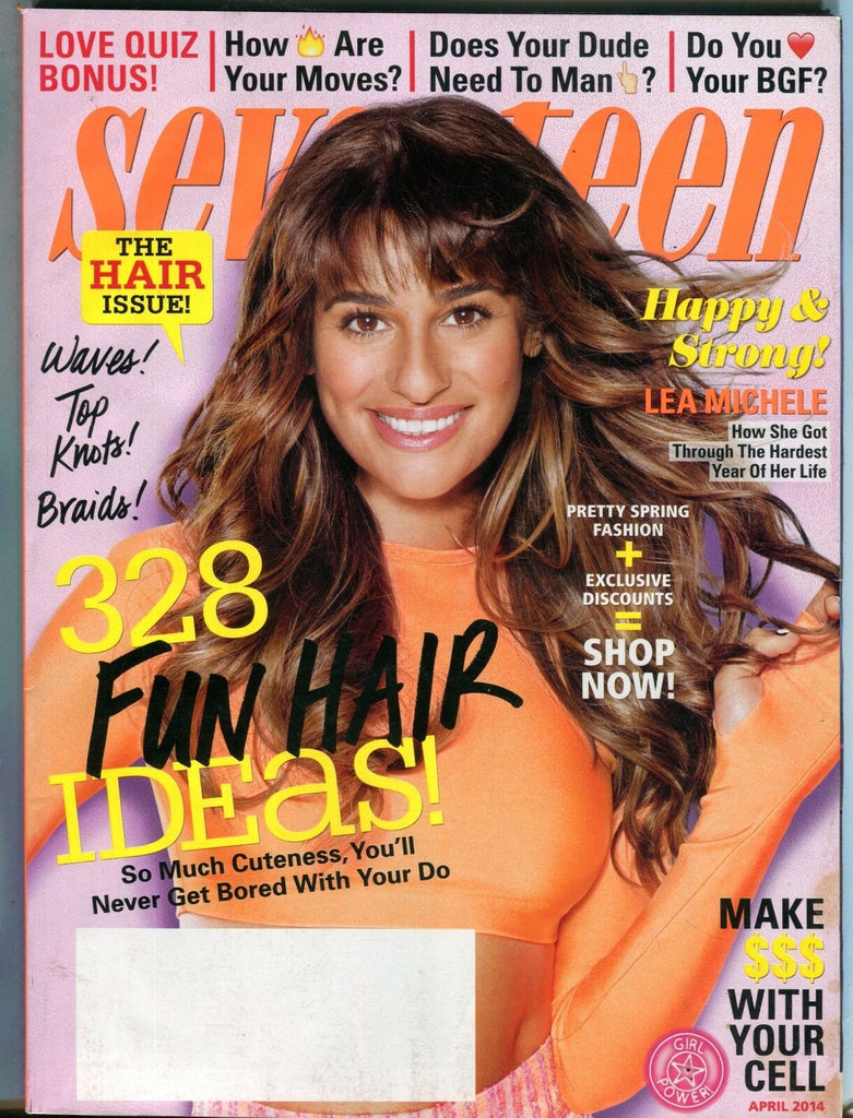 Seventeen Magazine April 2014 Lea Michele EX w/ML 101416jhe