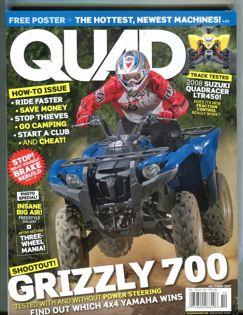 Quad Magazine October 2007 Grizzly 700 EX No ML 032217nonjhe