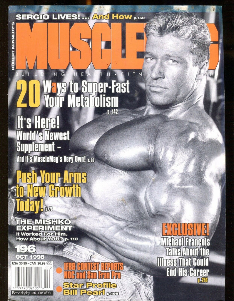 Musclemag International Magazine October 1998 EX No ML 021017jhe
