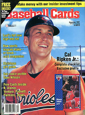 Baseball Cards Magazine December 1991 Cal Ripken Jr. EX 060216jhe