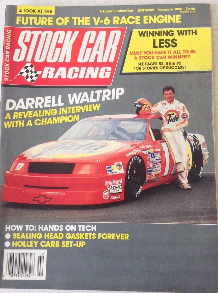 Stock Car Racing Magazine Darrell Waltrip V-6 Engine February 1989 042817nonrh