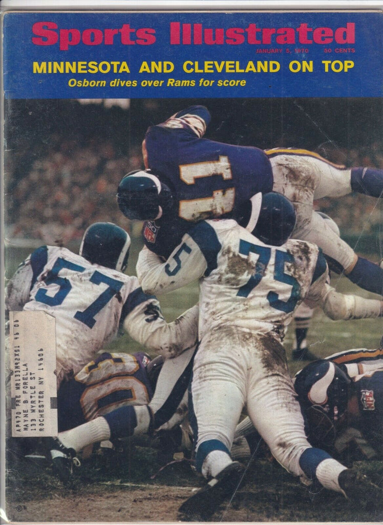 Sports Illustrated Osborn Dives Over Rams January 5, 1970 091619nonr