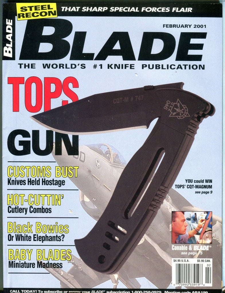 Blade Magazine February 2001 Tops Gun EX No ML 101316jhe