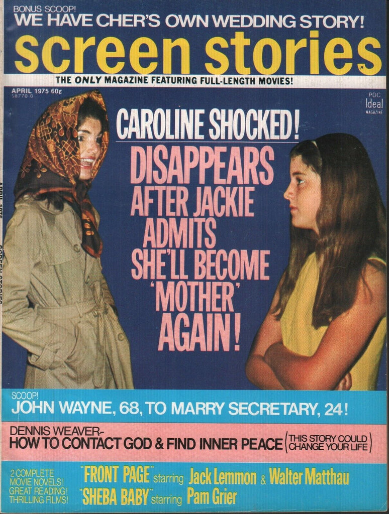 Screen Stories April 1975 Caroline Jacke Kennedy Onassis John Wayne 070119AME