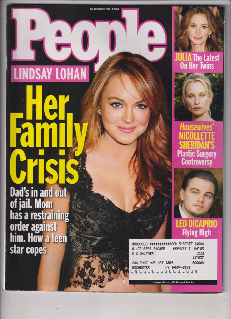 People Mag Lindsay Lohan Leonardo DiCaprio December 20, 2004 011820nonr