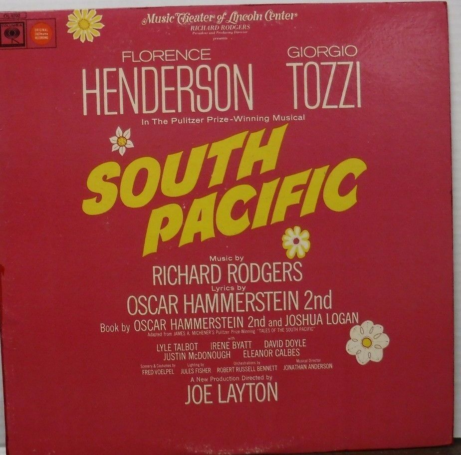 South Pacific with Florence Henderson 33RPM OL6700 MONO 112516LLE