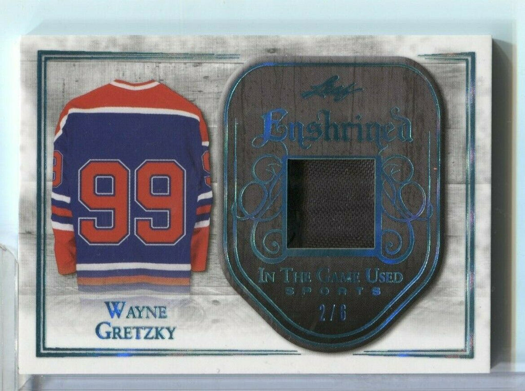 Wayne Gratzky Leaf Enshrined In Game Used Sports Jersey 2/6 E-42 2018 120619DBCD
