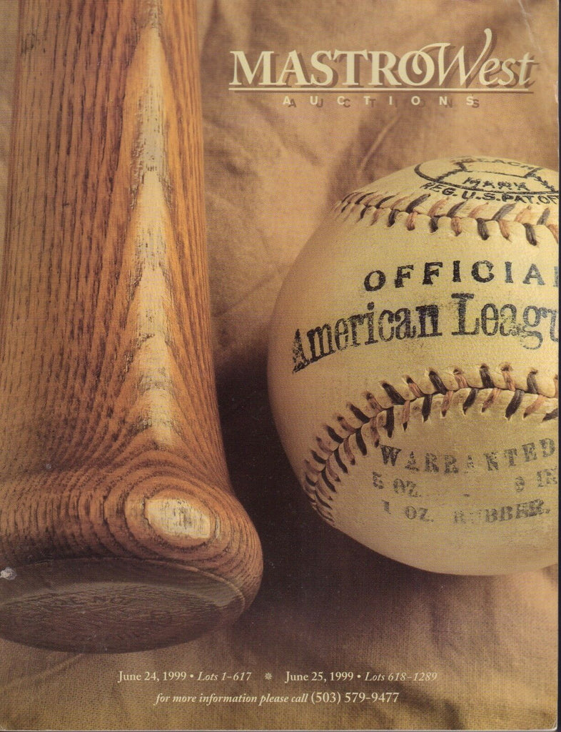 MastroWest Sports Memorabilia Auction Catalog 1999 080717nonjhe