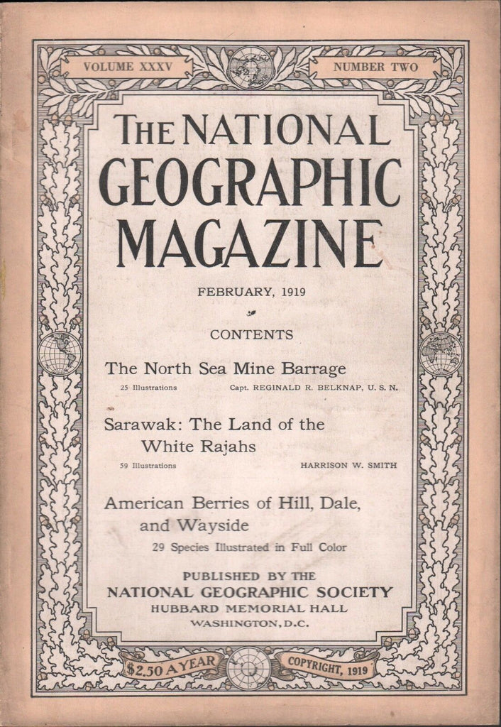 National Geographic February 1919 The North Sea Mine Barrage 020617DBE2