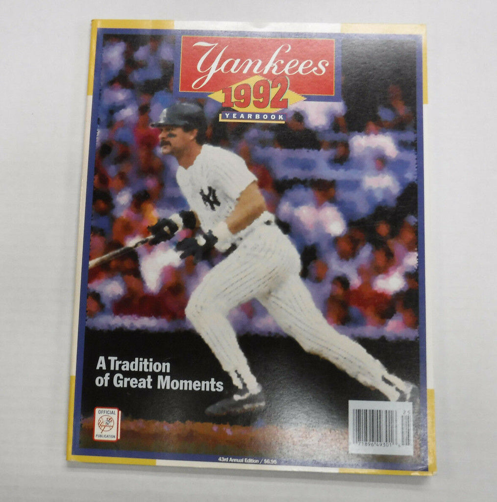 Yankees 1992 Yearbook 43rd Annual 111516R