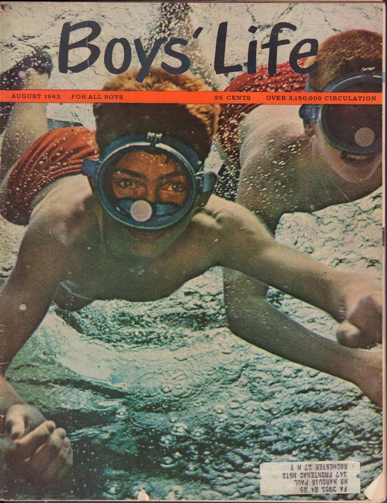 Boy's Life August 1963 Swimming w/ML 011617DBE