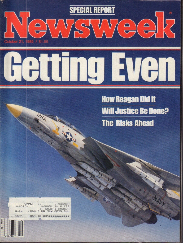 Newsweek October 21 1985 Ronald Reagan F-144 Tomcat w/ML 091517DBE