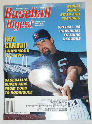 Baseball Digest Magazine Ken Caminiti & Cobb February 1997 020315R