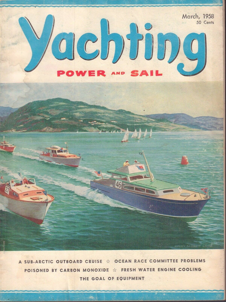Yachting April 1958 Plans of New Boat, Outboard Yachting 050817nonDBE