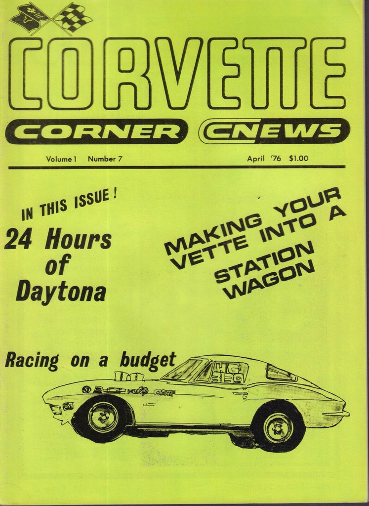 Corvette Corner Magazine APril 1976 24 Hours of Daytona 031017nonDBE
