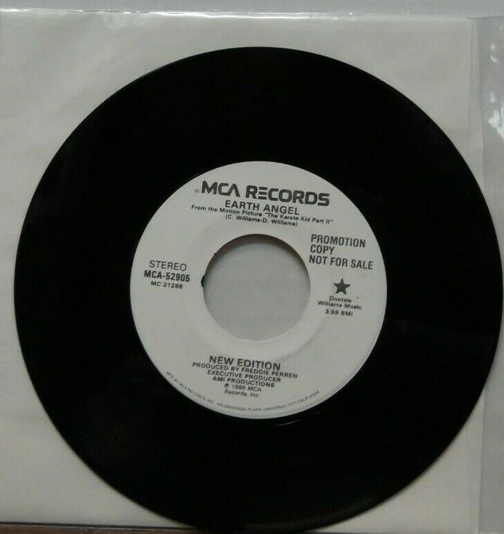 New Edition Earth Angel 45RPM PROMO MCA-52905, 1986 022220LLE45