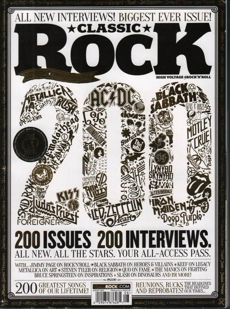 Classic Rock Issue 200 August 2014 Jimmy Page Black Sabbath Slash 040518DBE