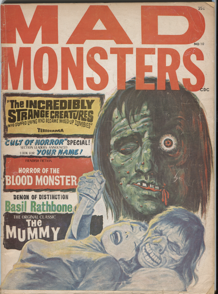Mad Monsters No.10 Winter 1965 Basil Rathbone The Mummy 081120DBE
