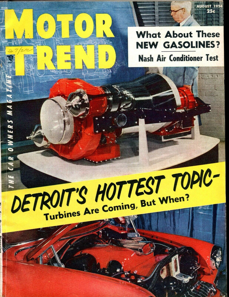 Motor Trend Magazine August 1954 Turbines VG No ML 030117nonjhe