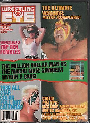 Wrestling Eye March 1989 The Ultimate Warrior, Sting VG 020116DBE