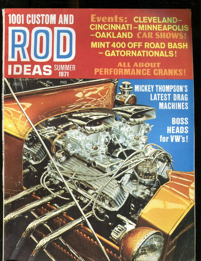 1001 Custom And Rod Ideas Magazine Summer 1971 EX No ML 010917jhe