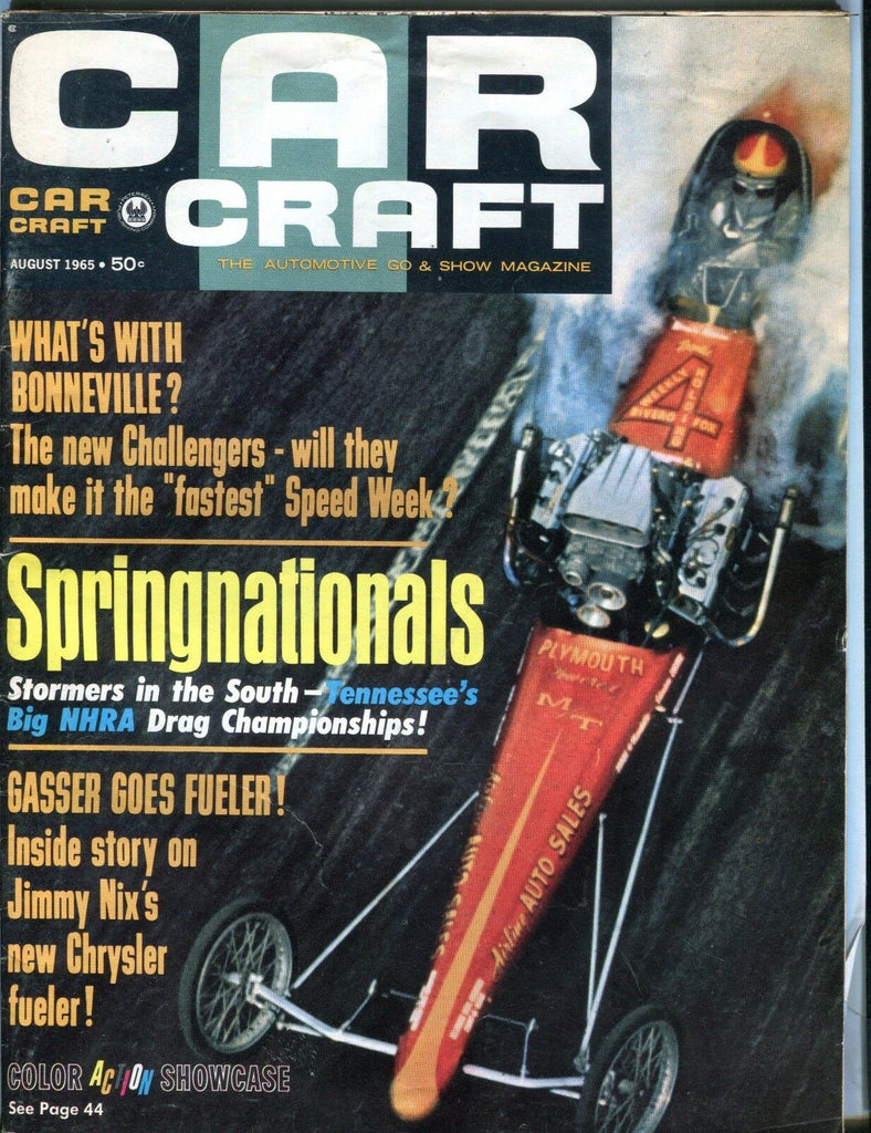 Car Craft Magazine August 1965 Jimmy Nix VG No ML 030617nonjhe
