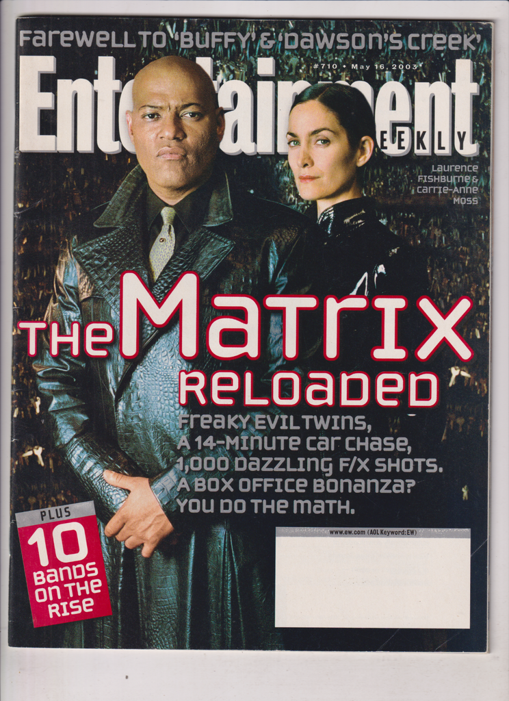 Entertainment Weekly Matrix Laurence Fishburne May 16, 2003 011320nonr