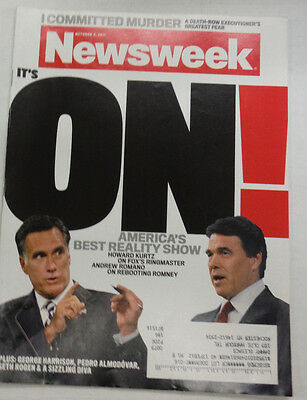 Newsweek Magazine Howard Kurtz & Mitt Romney October 2011 051915R