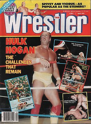 The Wrestler April 1991 Hulk Hogan, Sid Vicious, Sgt.Slaughter VG 011816DBE