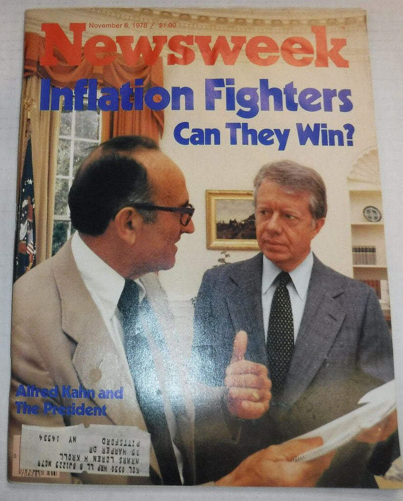 Newsweek Magazine Alfred Kahn And Jimmy Carter November 6, 1978 101016R2