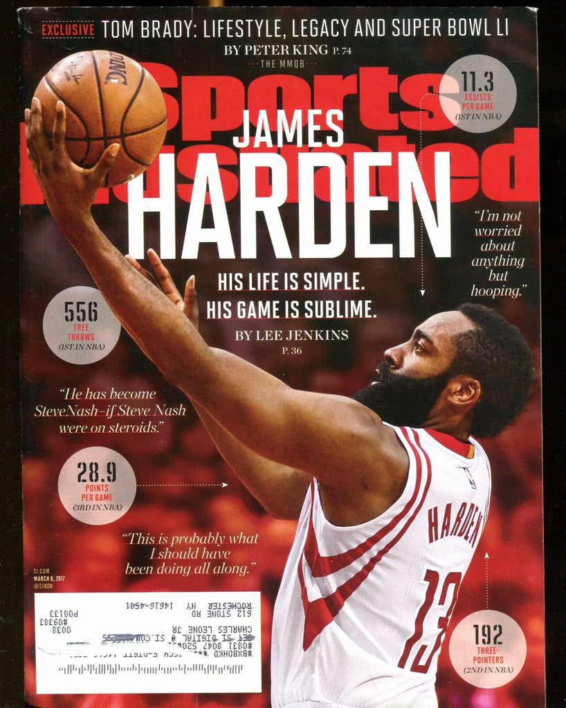 Sports Illustrated Magazine March 6 2017 James Harden EX w/ML 030617nonjhe