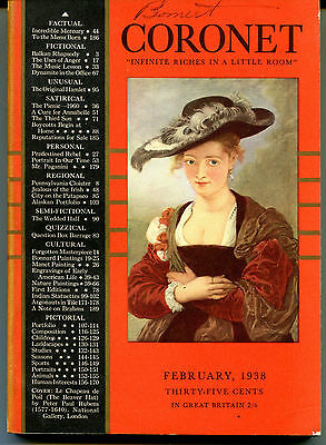 Coronet Magazine February 1938 Le Chapeau de Poil Rubens VG/EX 121815jhe2