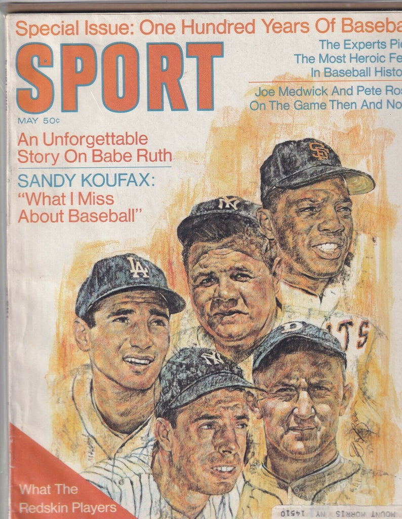 Sport Mag Sandy Koufax Joe Medwick Pete Rose May 1969 070419nonr