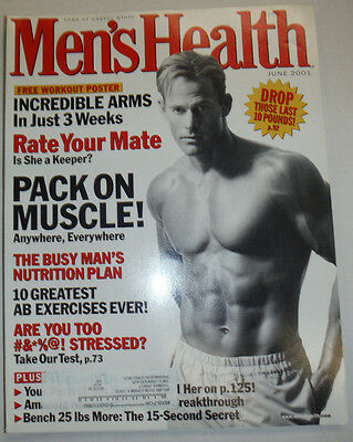 Men's Health Magazine Incredible Arms In 3 Weeks & Pack Muscle June 2001 030515R