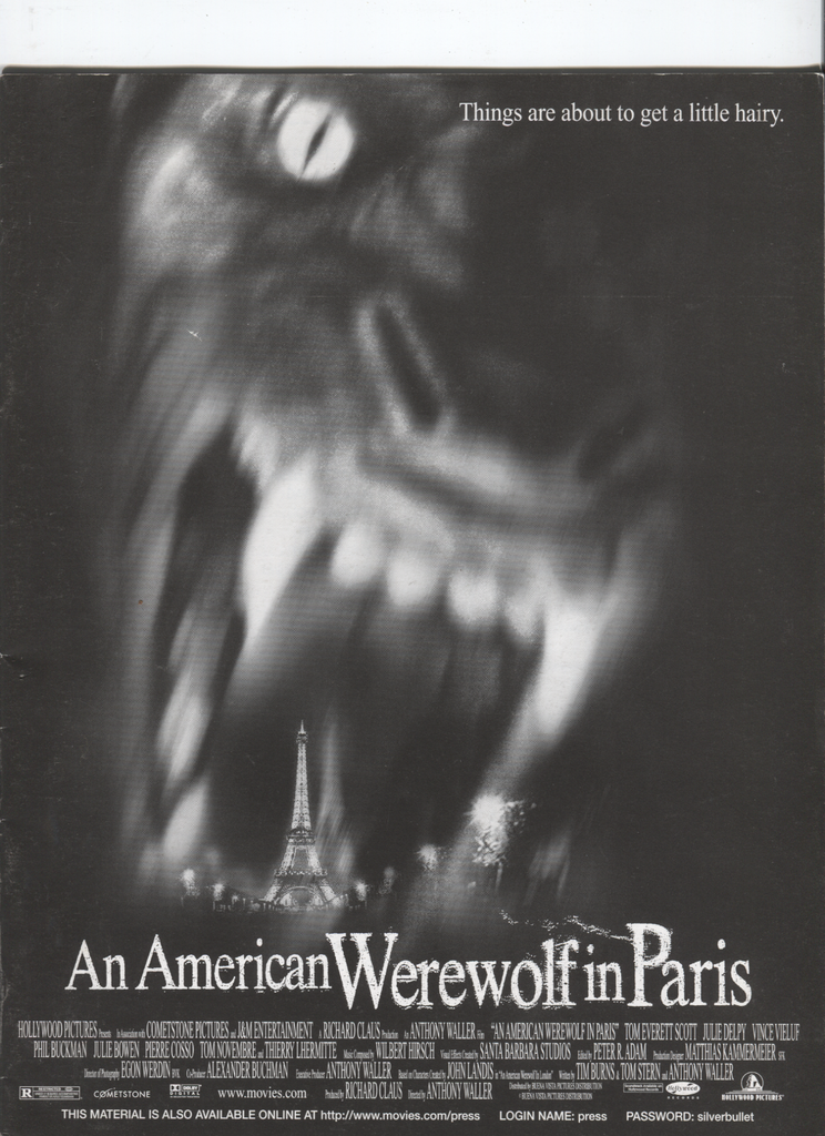 An American Werewolf In Paris Promotional Booklet 072420DBE