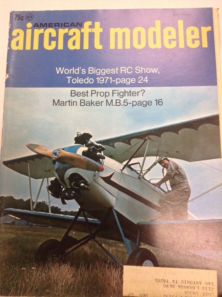 Aircraft Modeler Magazine Toledo 1971 Martin Baker MB5 May 1971 041517nonrh