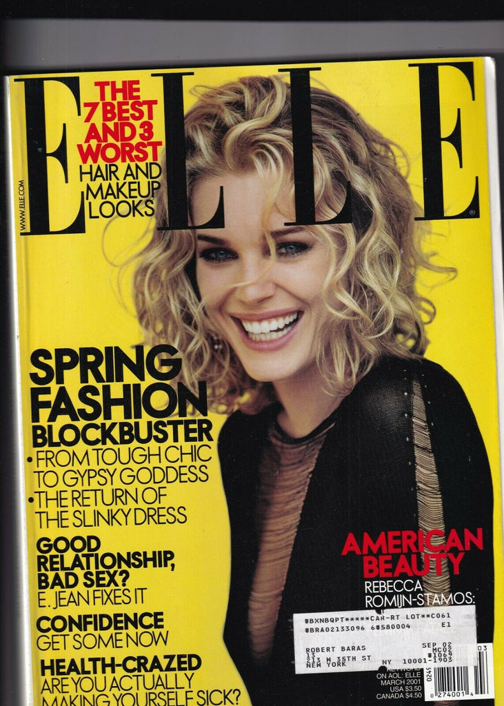 Elle Rebecca Romijn -Stamos Spring Fashion 500+ Pages March 2001 101119nonr