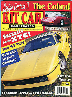 Kit Car Illustrated Magazine April 1992 New '55 Bird Camaro Teaser EX 012816jhe