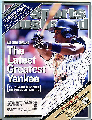 Sports Illustrated Magazine August 26 2002 Alfonso Soriano EX 031516jhe