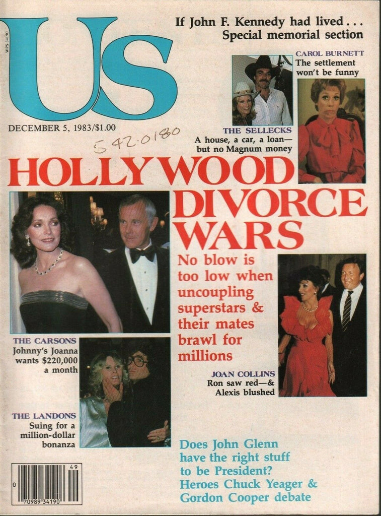 US December 5 1983 Johnny Carson Tom Selleck Joan Collins 022420AME2