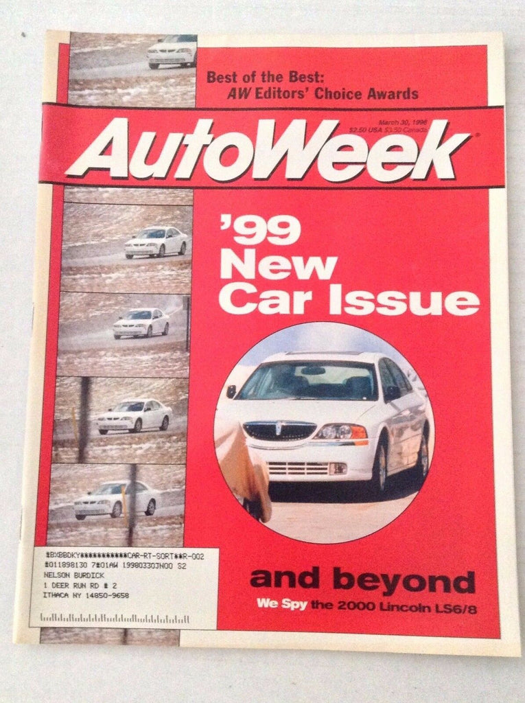 Autoweek Magazine New Car Issue 2000 Lincoln LS6/8 020117RH