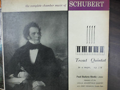 SCHUBERT -COMPLETE CHAMBER MUSIC QUINTET IN A MAJOR Op. 114 33RPM EX 111615 TLJ