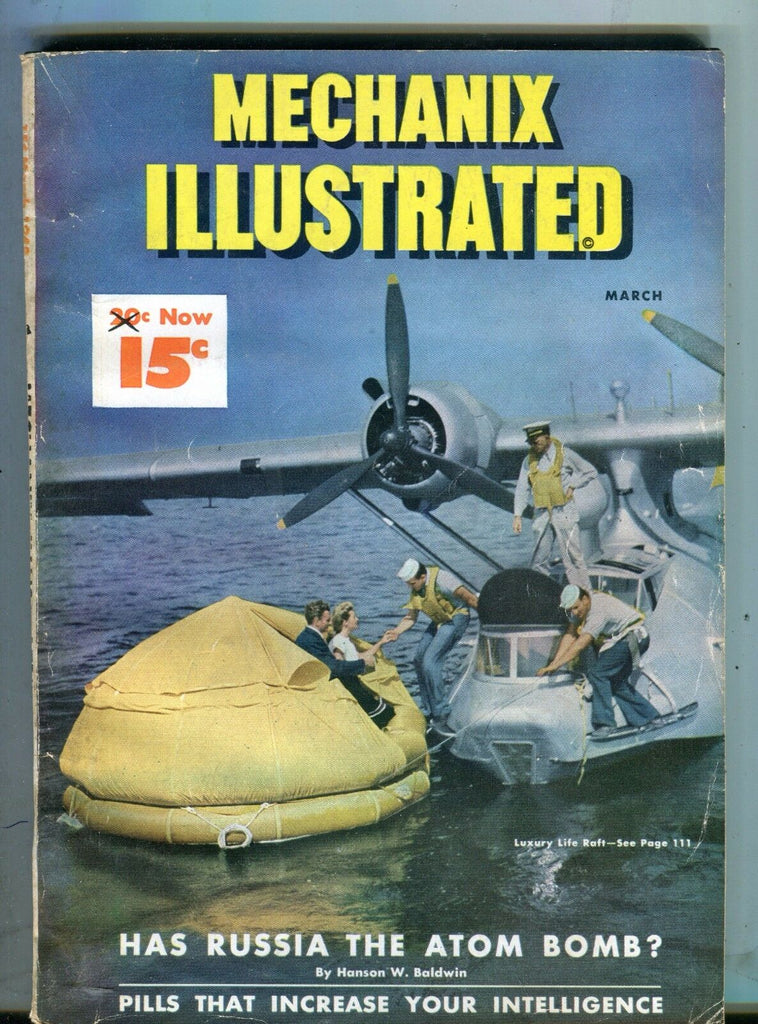 Mechanix Illustrated Magazine March 1948 Luxury Life Raft 062217nonjhe