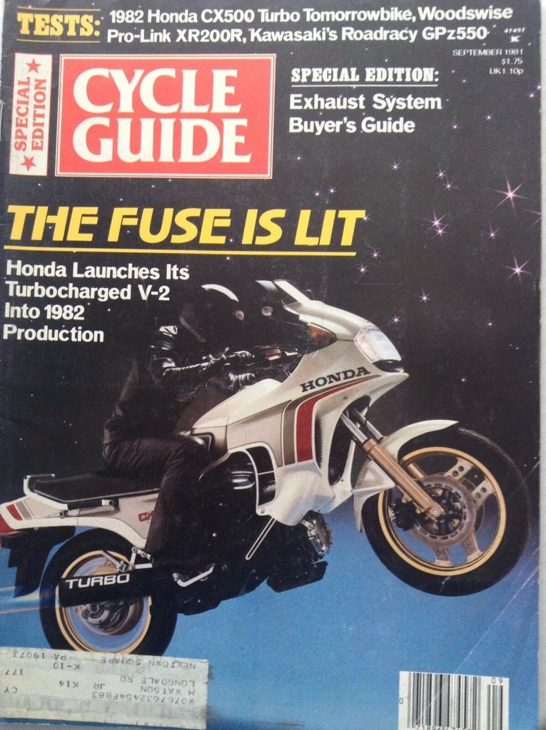 Cycle Guide Magazine Honda Launches Turbocharged V-2 September 1981 091817nonrh