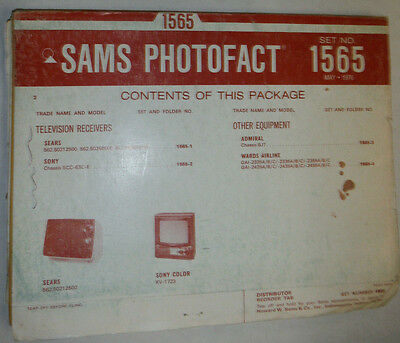 Sams Photofact Magazine Sears & Sony Admiral No.1565 May 1976 022515r