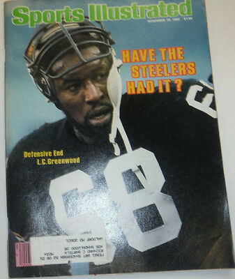 Sports Illustrated Magazine L.C. Greenwood Steelers November 1980 121014R2
