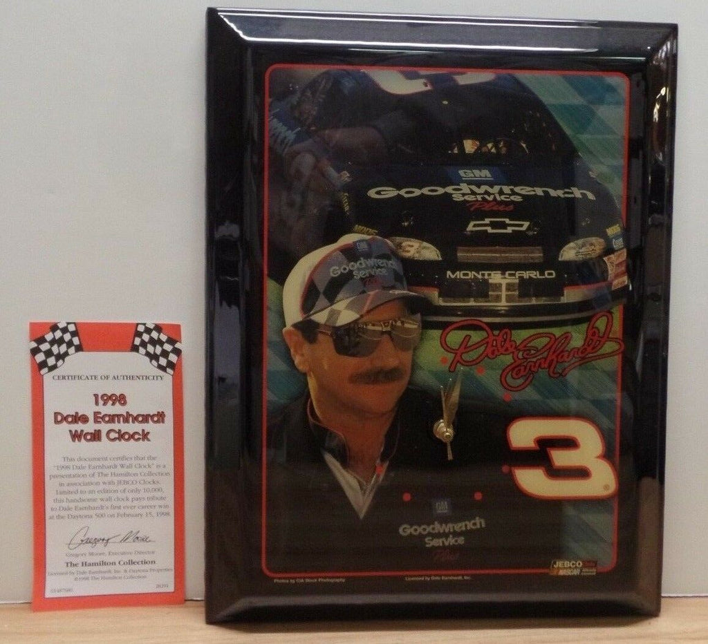 Dale Earnhardt 1998 Hamilton Collection Wall Clock Jebco 11x14 A