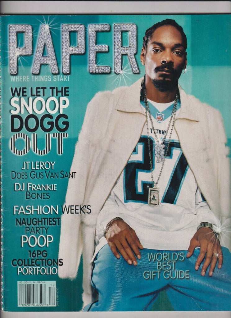 Paper Mag Snoop Dogg Jt Leroy Dj Frankie December 2000 102519nonr